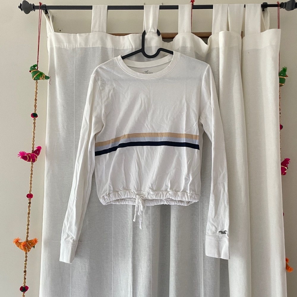 White long sleeve top